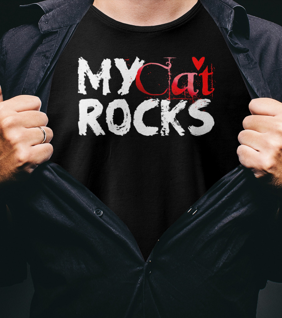 My Cat Rocks Valentine Love T-Shirt