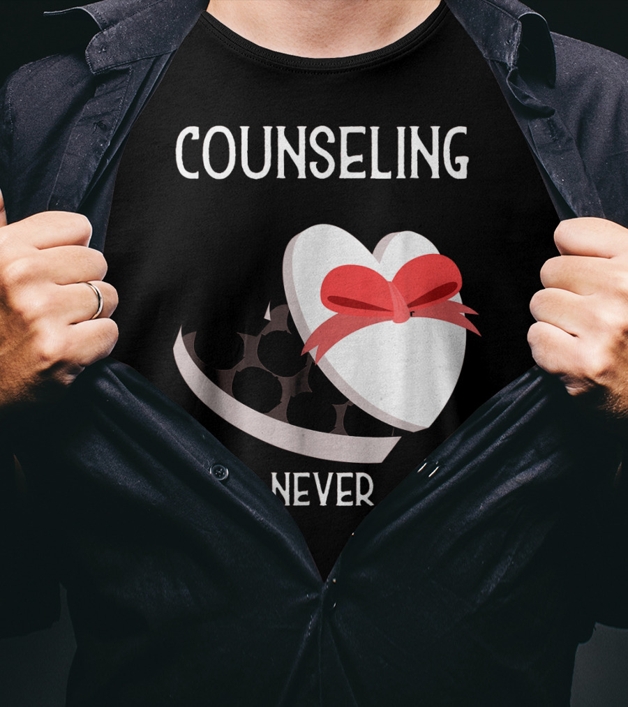 Counseling Never Heart Gift Box T-Shirt