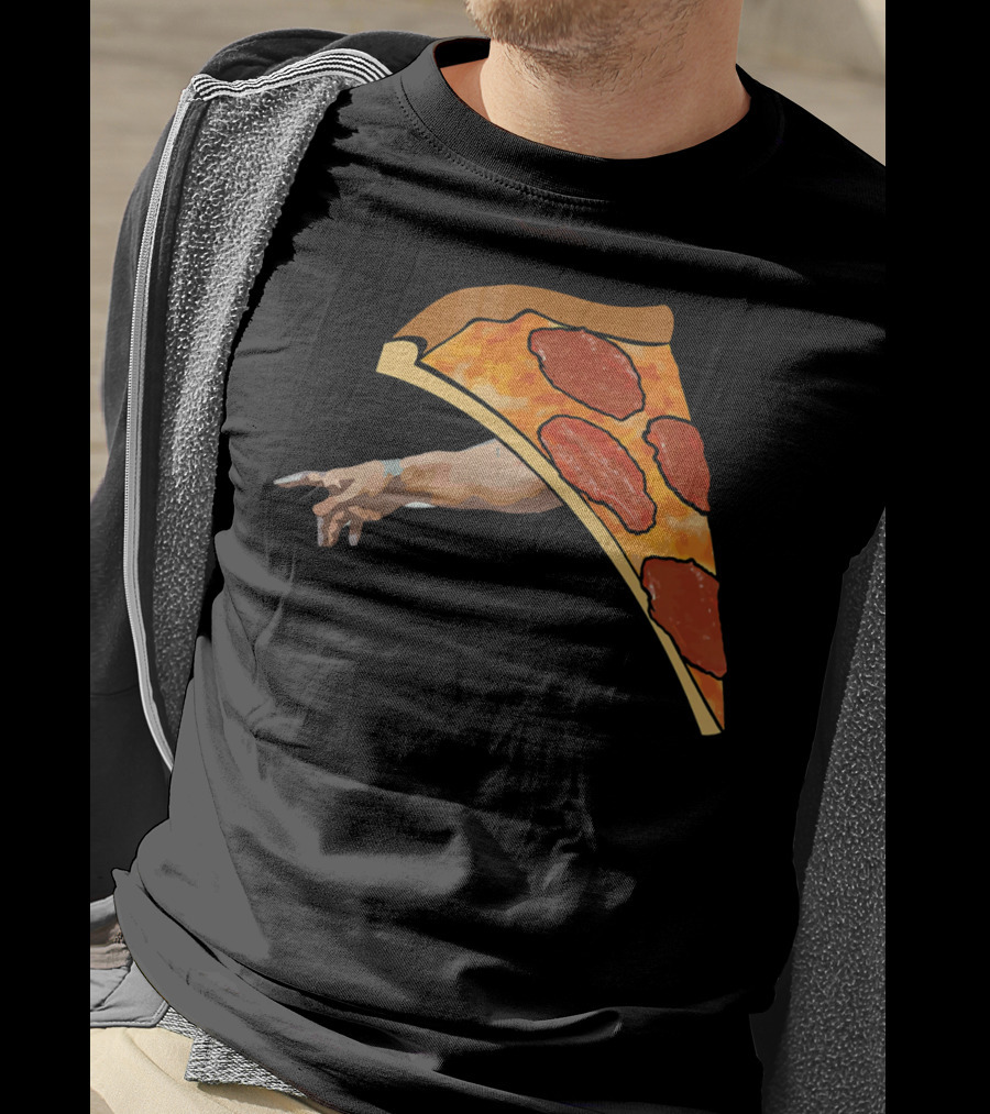 Couples Valentines Creation Of Adam Pineapple Pizza T-Shirt