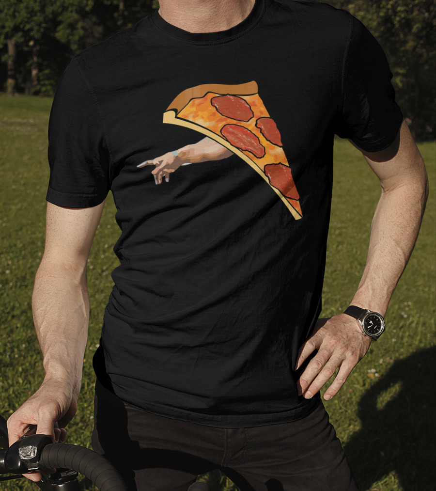 Couples Valentines Creation Of Adam Pineapple Pizza T-Shirt
