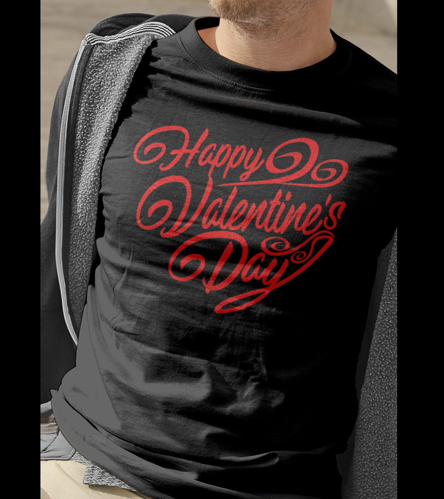 Happy Valentine's Day Cute Stylish Heart T-Shirt