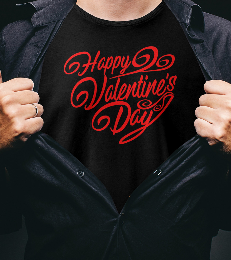 Happy Valentine's Day Cute Stylish Heart T-Shirt