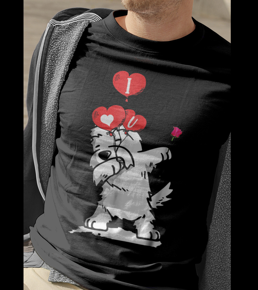 I Love U Dabbing Westie Valentine's Day T-Shirt