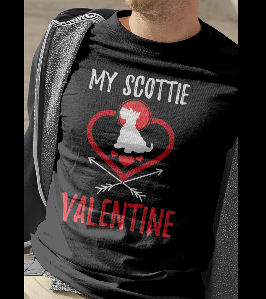 My Scottie Valentine Heart Arrows T-Shirt
