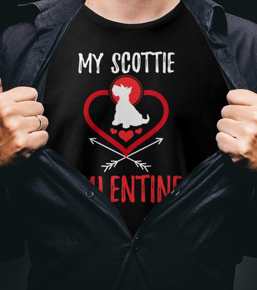 My Scottie Valentine Heart Arrows T-Shirt
