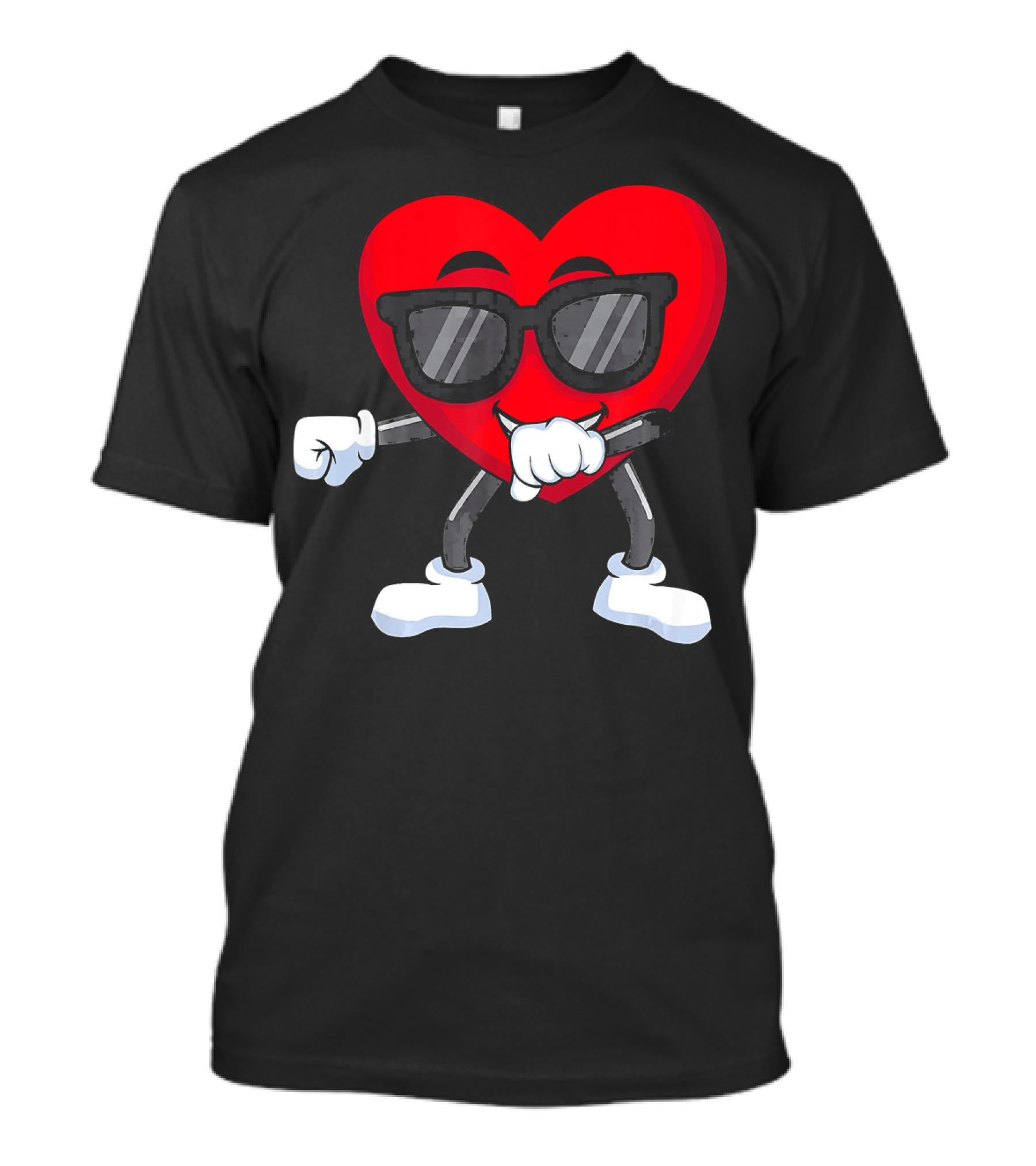Dabbing Heart Valentines Day Boys Love T-Shirt