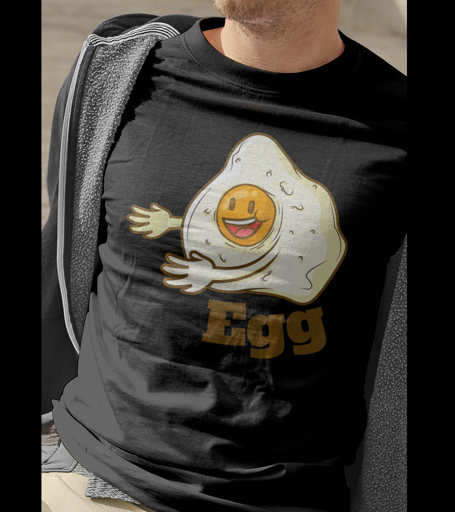 Funny Bacon And Egg Duo Valentines Hugging Egg T-Shirt