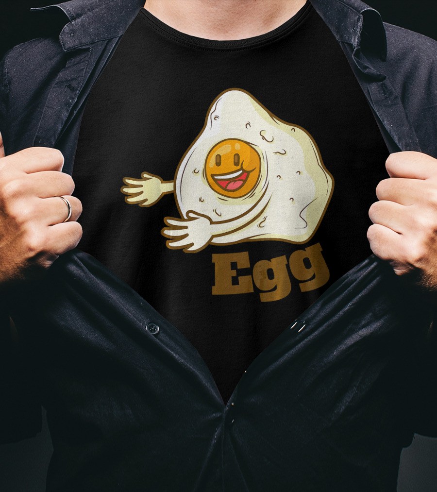 Funny Bacon And Egg Duo Valentines Hugging Egg T-Shirt
