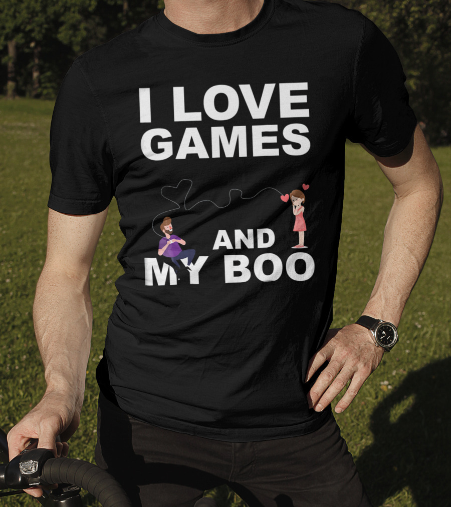 Valentines Day I Love Games And My Boo Funny T-Shirt