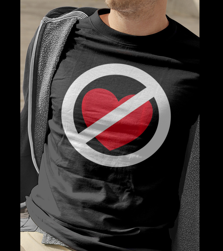 No Heart Symbol Anti Valentine Humor T-Shirt