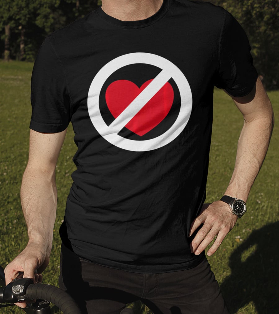 No Heart Symbol Anti Valentine Humor T-Shirt