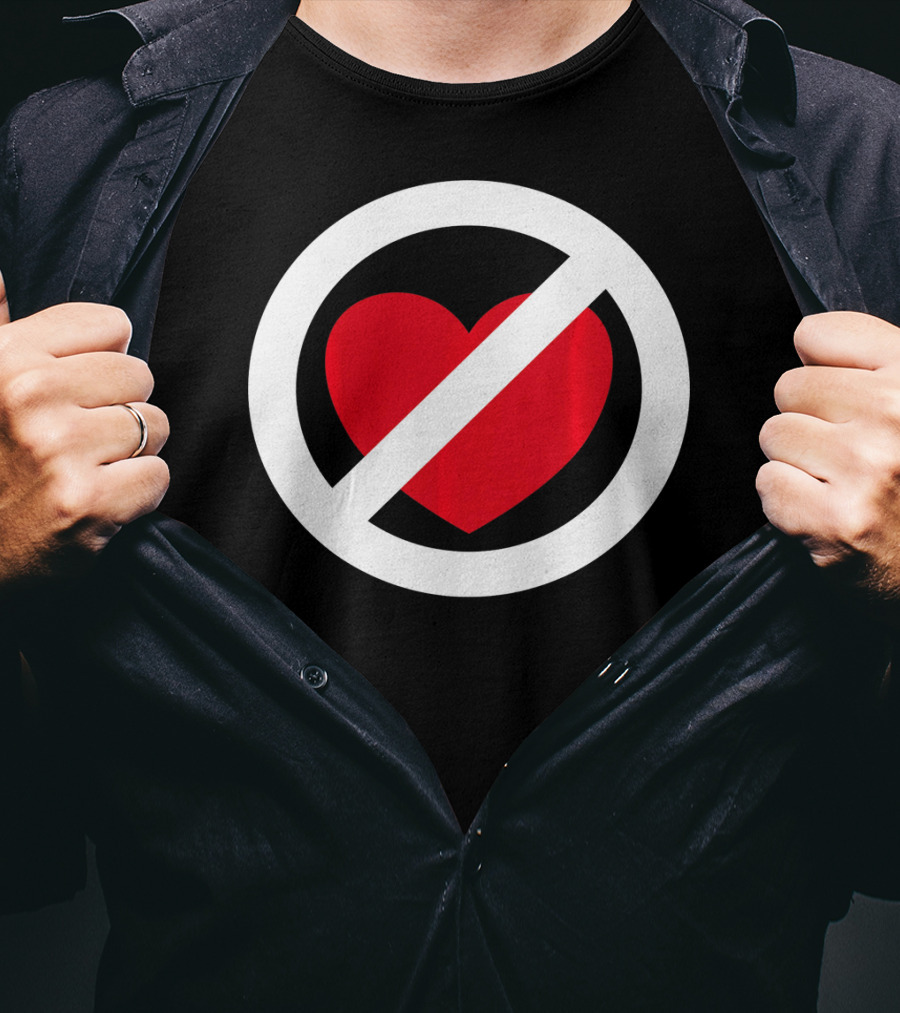 No Heart Symbol Anti Valentine Humor T-Shirt