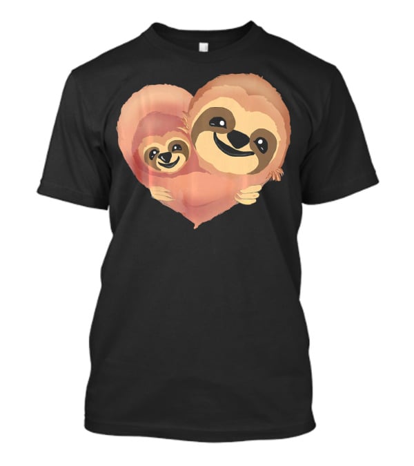 Valentine Sloth Heart Duo Love T-Shirt