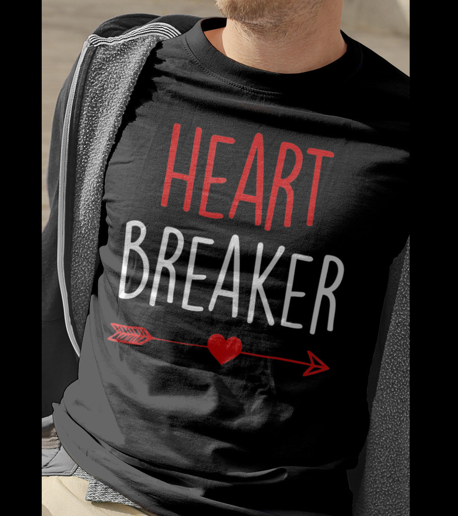Heart Breaker Arrow Heart Valentine's Day T-Shirt