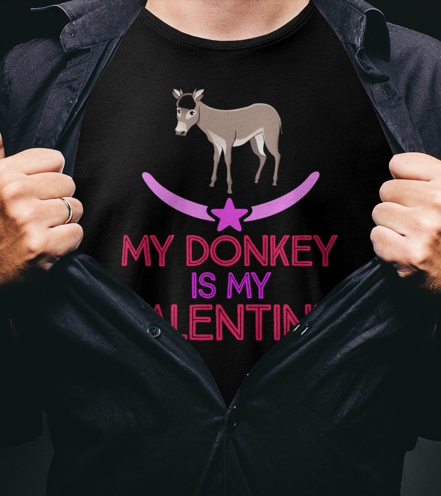 My Donkey Is My Valentine T-Shirt