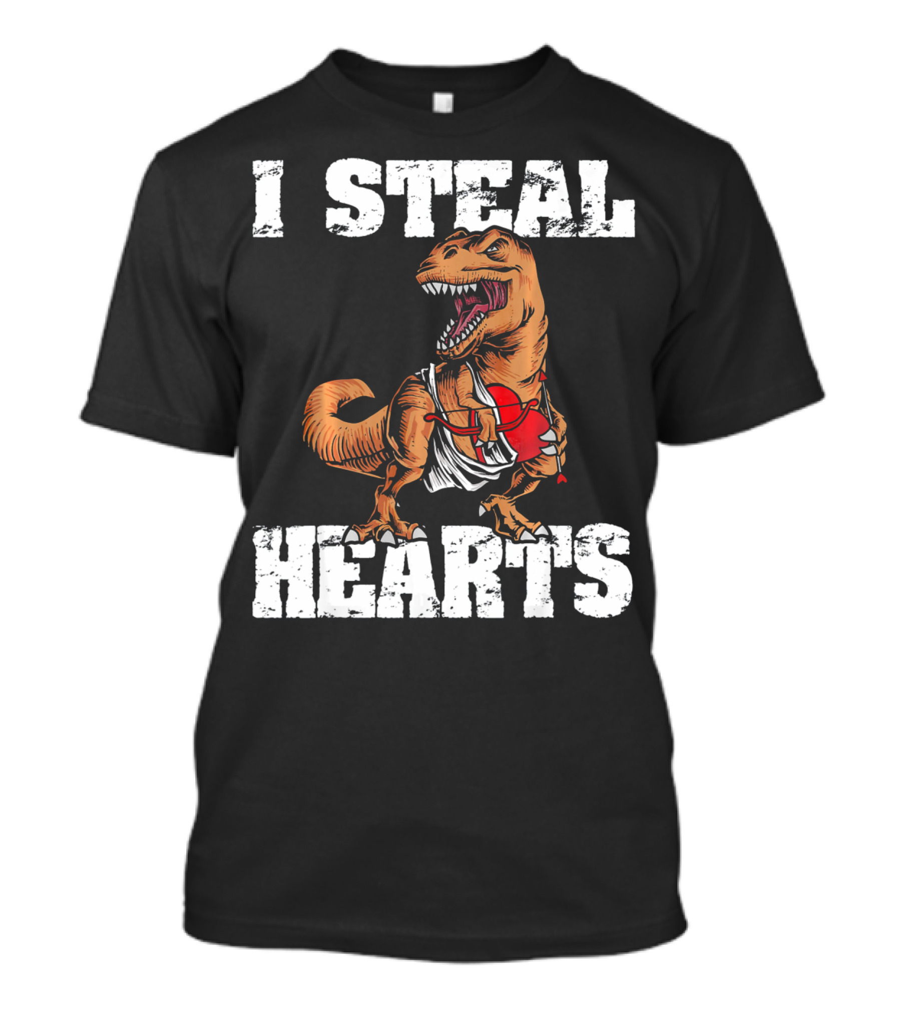 I Steal Hearts Funny Valentine Dinosaur Valentin T-Shirt