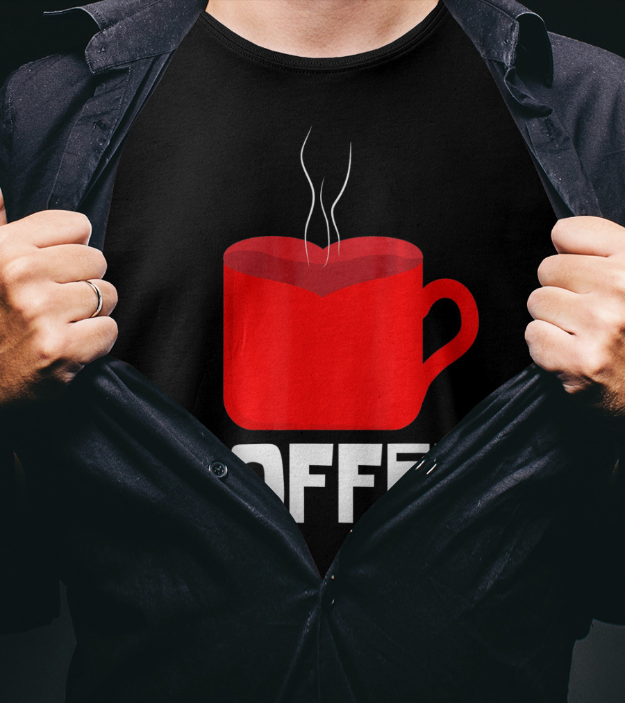 Funny Valentines Coffee Heart Mug Valentine's Day T-Shirt