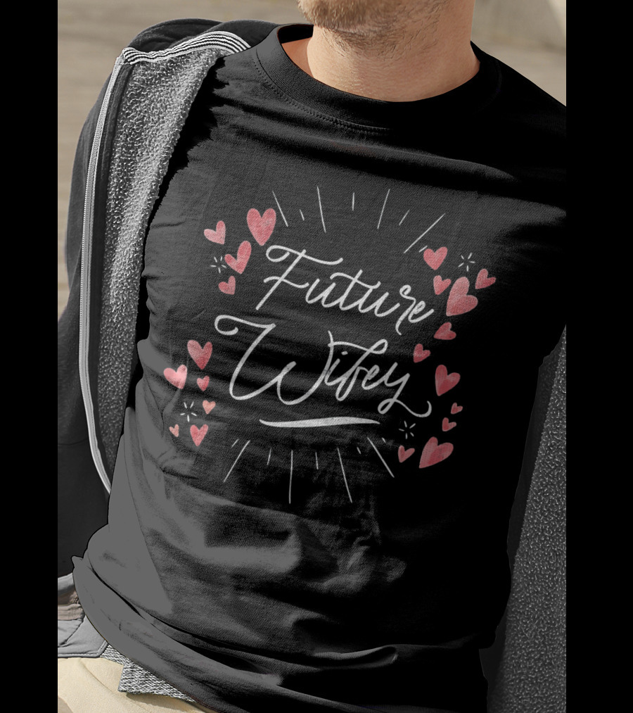 Future Wifey Engagement Fiance Wife Hearts T-Shirt
