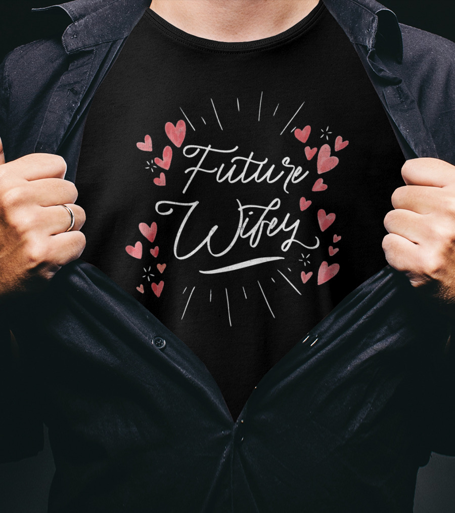 Future Wifey Engagement Fiance Wife Hearts T-Shirt