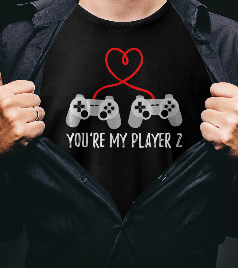 You're My Player 2 Gamer Valentine Day T-Shirt