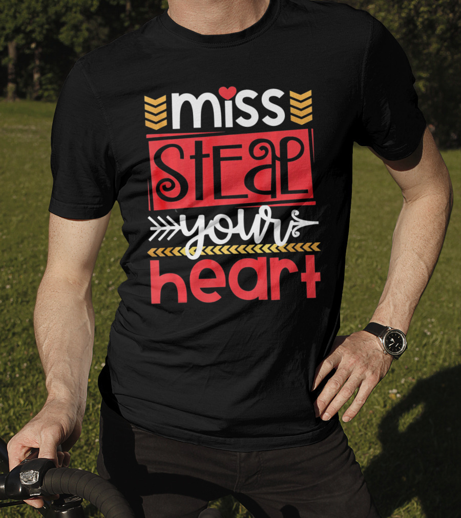 Miss Steal Your Heart Girls Valentines T-Shirt