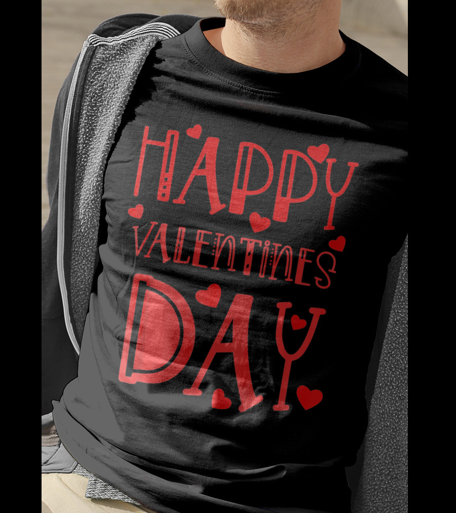 Happy Valentines Day Kids School Hearts T-Shirt