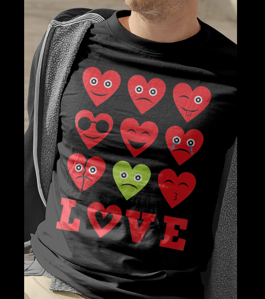 Heart Emojis Love Emoji Faces Va T-Shirt