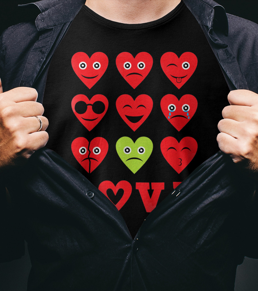 Heart Emojis Love Emoji Faces Va T-Shirt