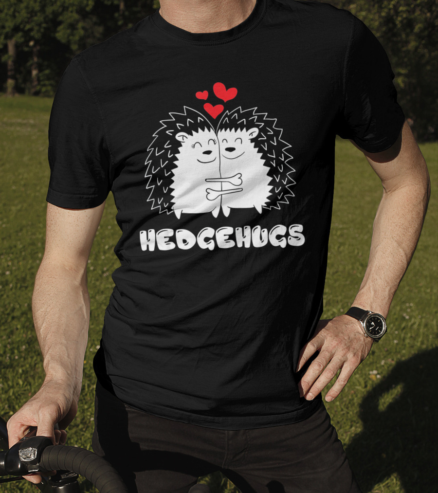 Hedgehugs Hedgehog Hugs Valentine Hearts T-Shirt