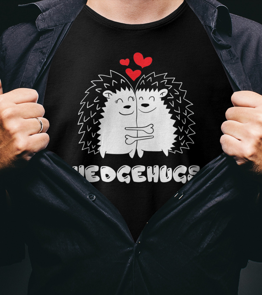 Hedgehugs Hedgehog Hugs Valentine Hearts T-Shirt