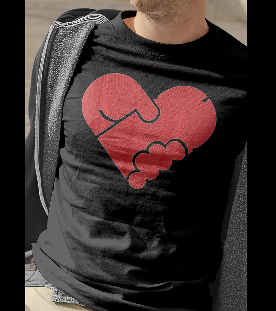 Hilarious Puzzle Heart For Single Men In Valen T-Shirt