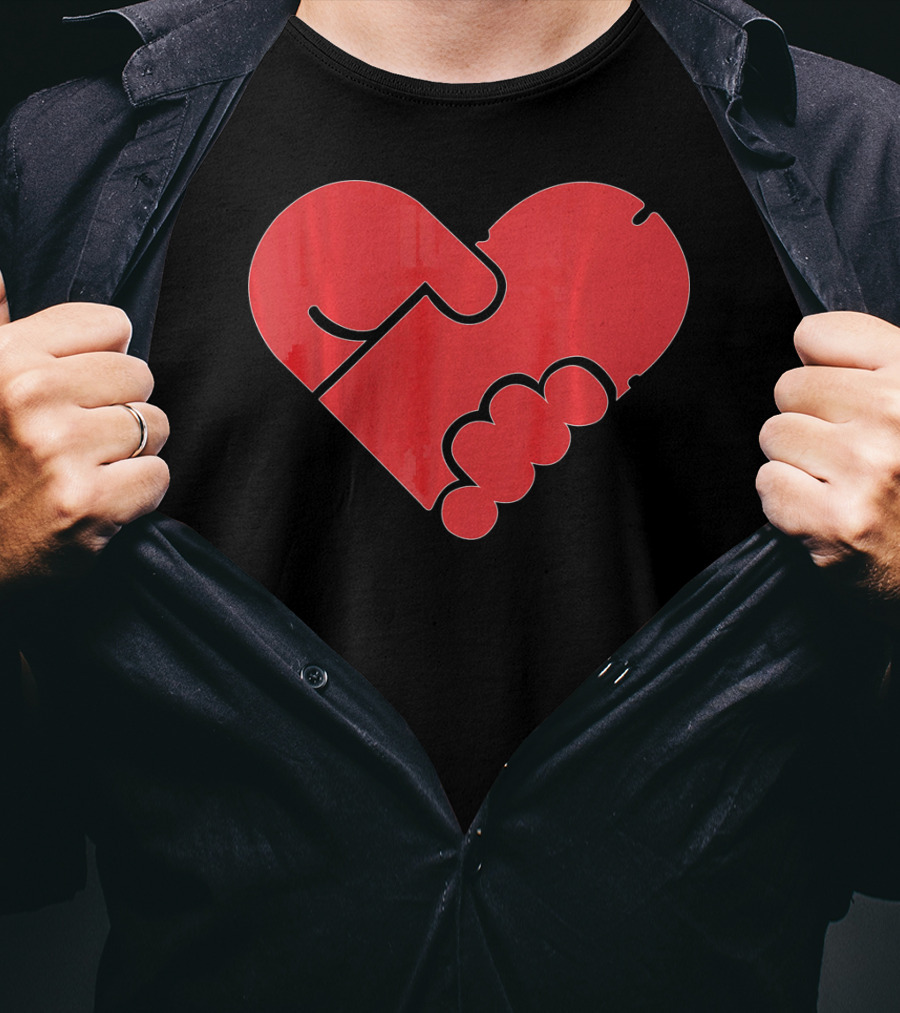 Hilarious Puzzle Heart For Single Men In Valen T-Shirt
