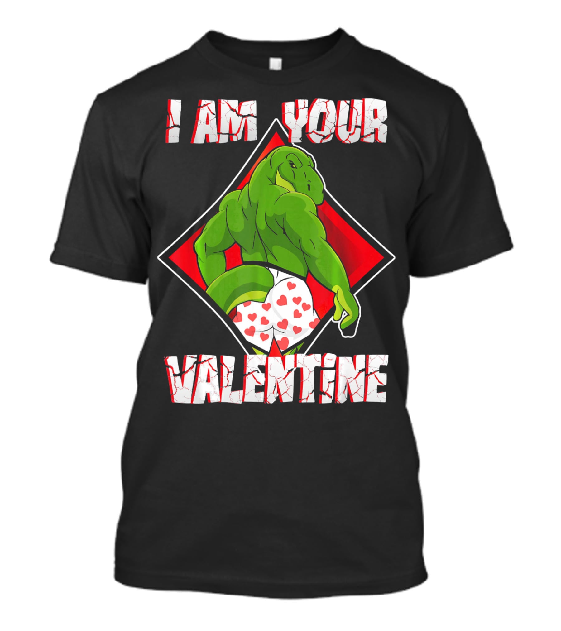 I Am Your Valentine Dinosaur With Heart Boxers T-Shirt