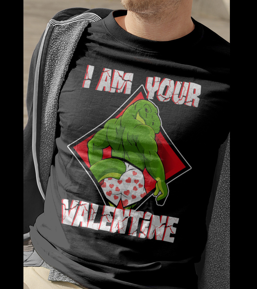 I Am Your Valentine Dinosaur With Heart Boxers T-Shirt