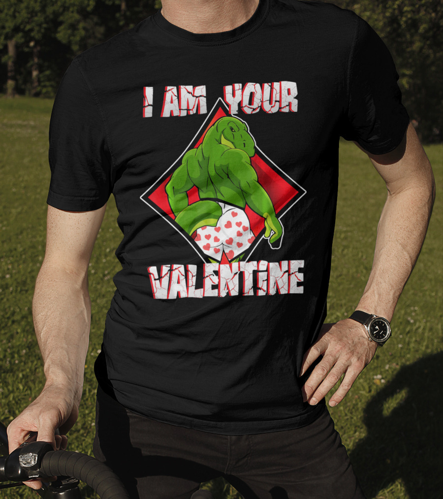 I Am Your Valentine Dinosaur With Heart Boxers T-Shirt