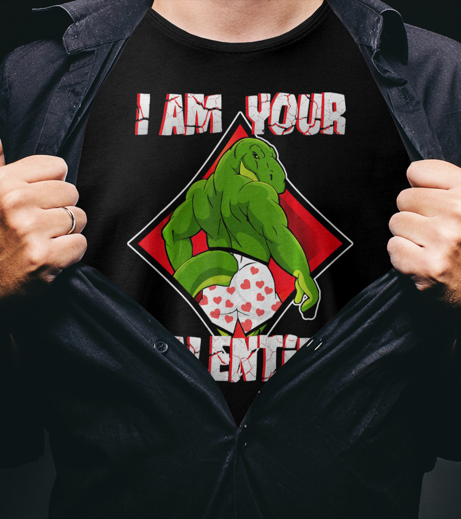 I Am Your Valentine Dinosaur With Heart Boxers T-Shirt