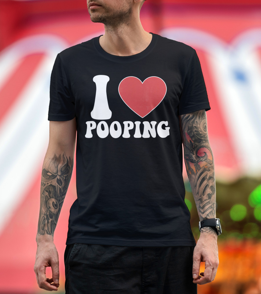 I HEART POOPING Funny Valentines T-Shirt