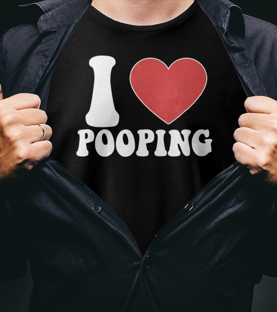 I HEART POOPING Funny Valentines T-Shirt