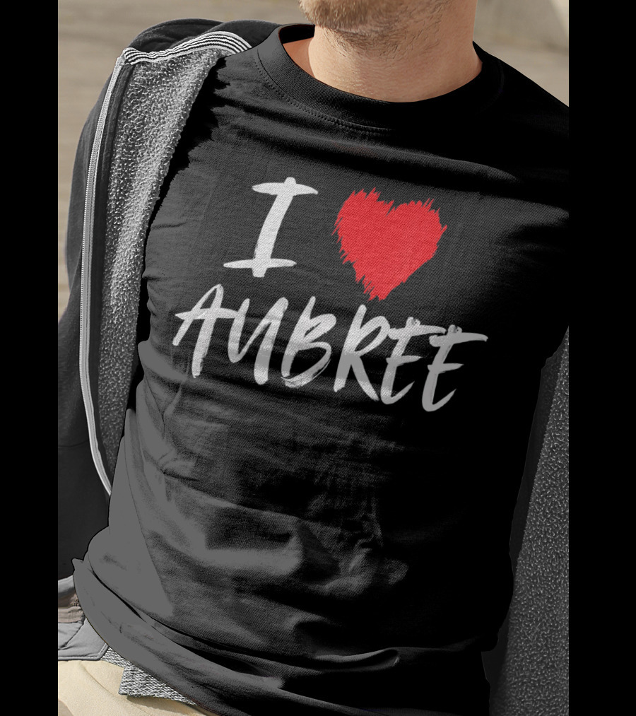 I Heart Aubree Valentine Daughter T-Shirt