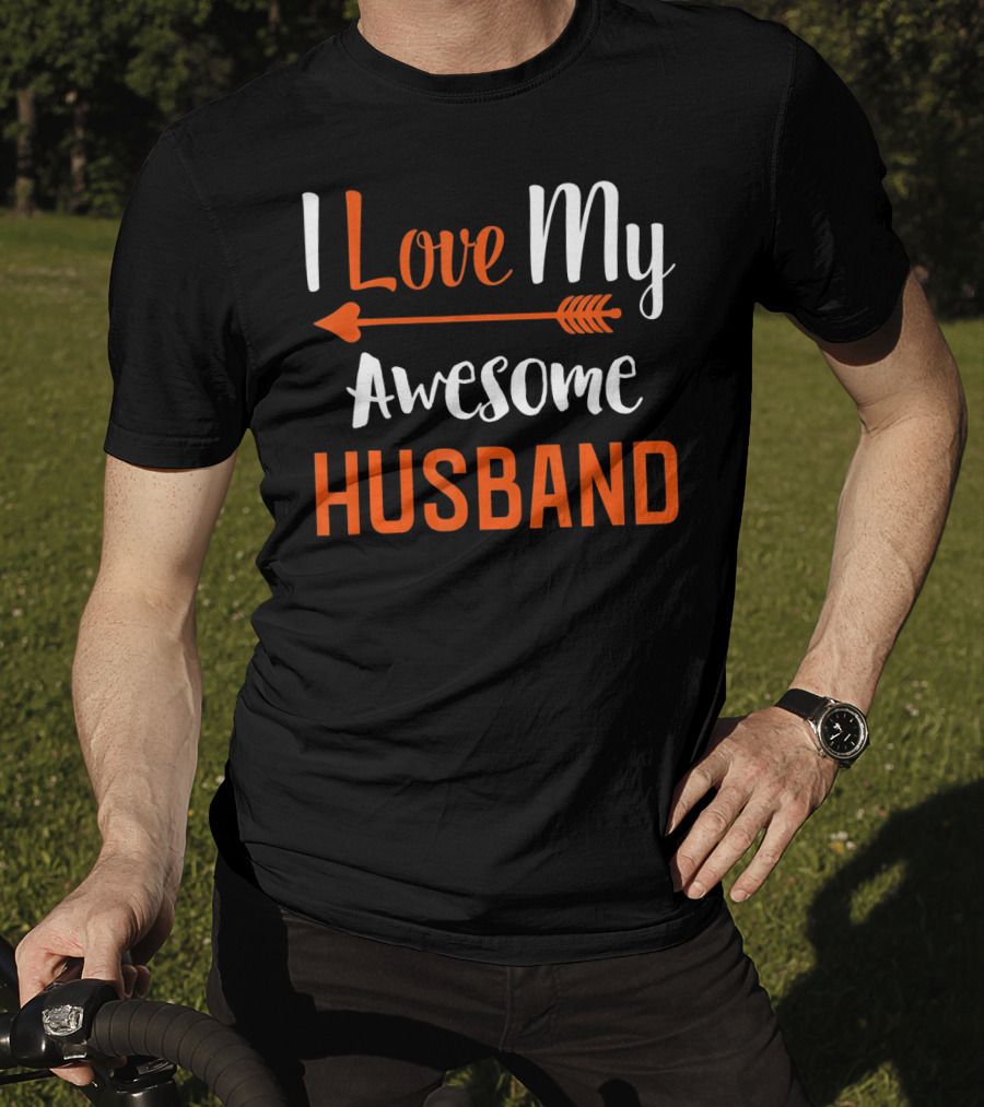 I Love My Awesome Husband Arrow T-Shirt