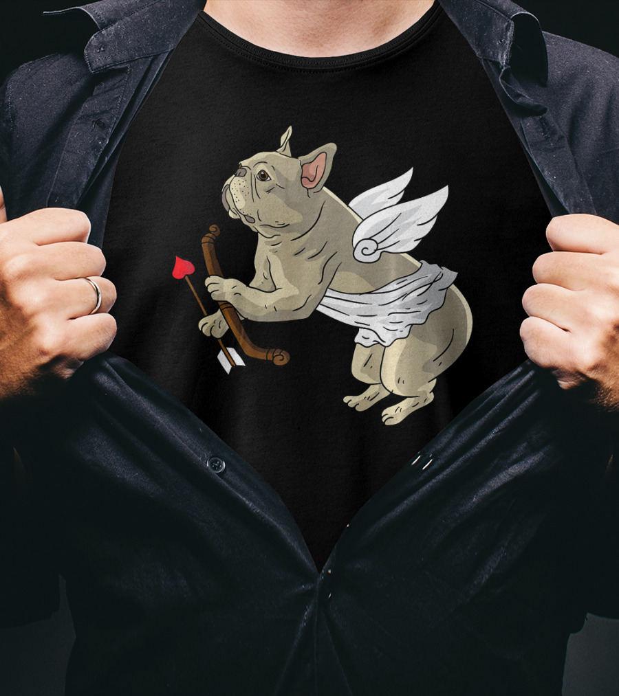 I Love Pugs Cupid Dog Lovers Valentine T-Shirt