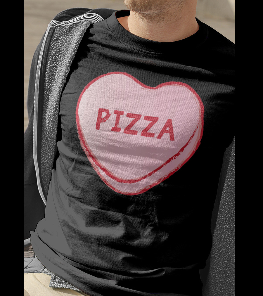 I Love Pizza Sweet Candy Hearts Valenti Pizza Heart T-Shirt