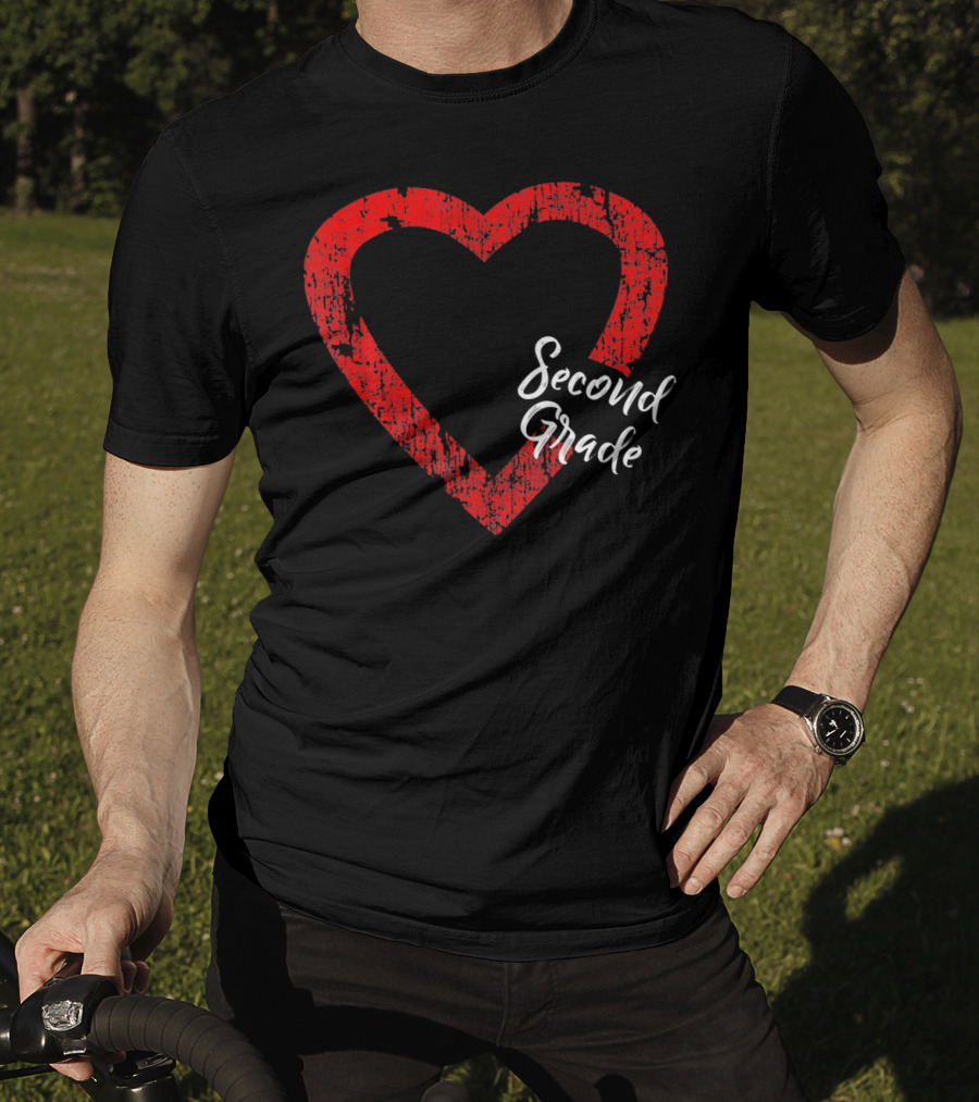 Second Grade Love Valentine's Day Heart T-Shirt