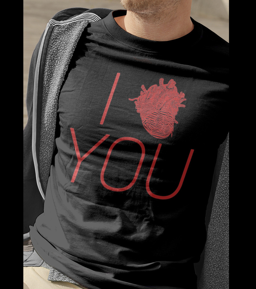 I LOVE YOU Anatomical Heart Vale T-Shirt