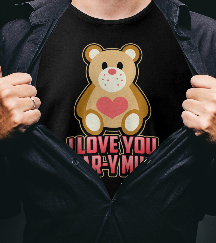 I Love You Bear Y Much Cute Valentine Bear T-Shirt