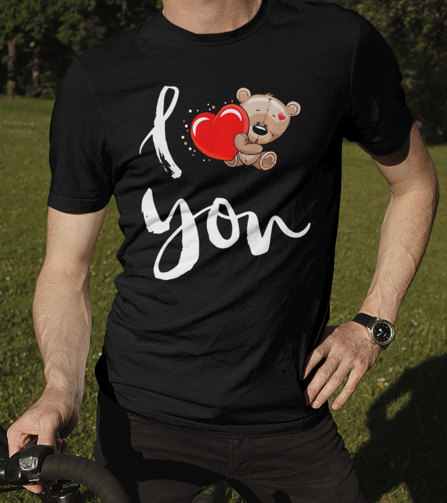 I Love You Bear Holding Heart T-Shirt