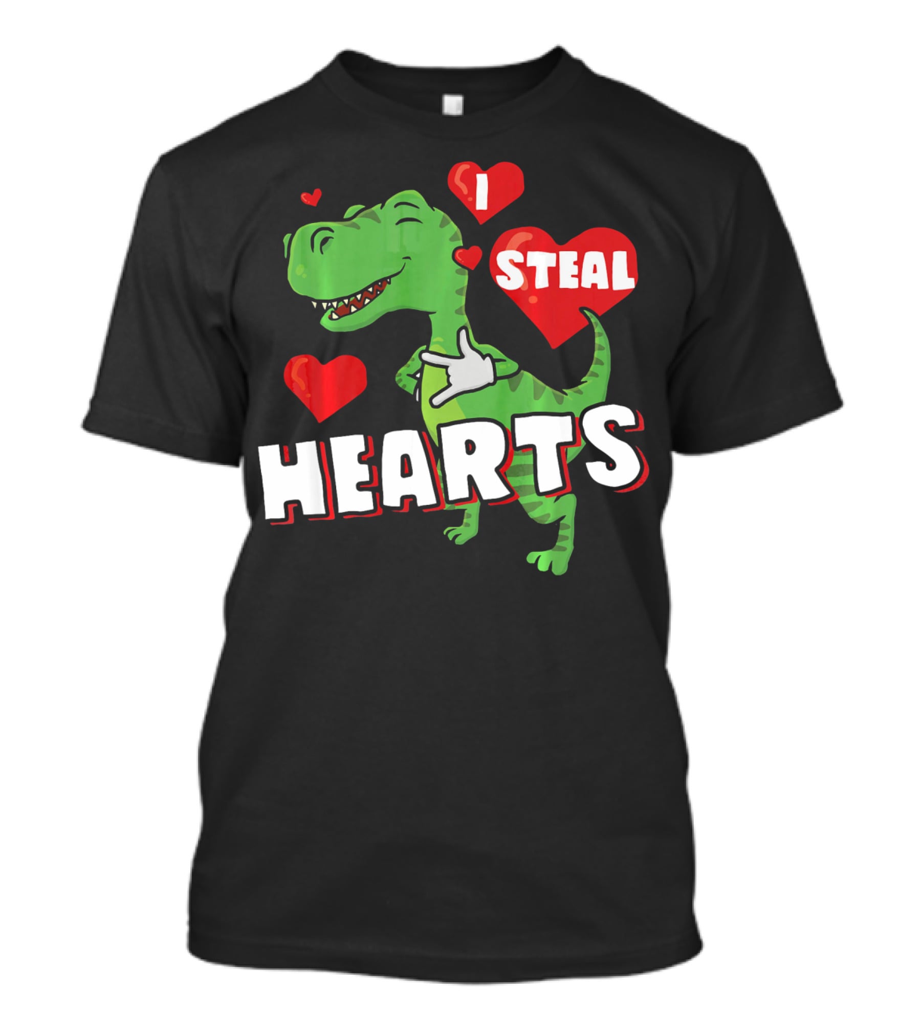 I Steal Hearts Dinosaur Valentine's Day T-Shirt
