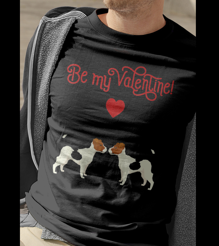 Be My Valentine Jack Russell Terrier Heart T-Shirt
