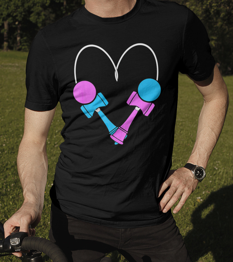 Kendama Love Trick Partners Vale Heart Shaped T-Shirt