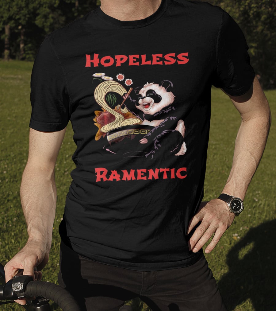 Hopeless Ramentic Panda Enjoying Noodles T-Shirt